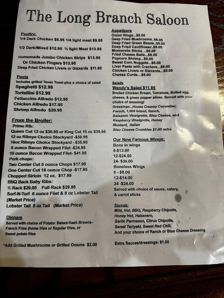 Long Branch Saloon Menu image 2